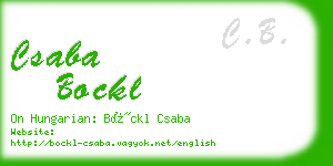 csaba bockl business card